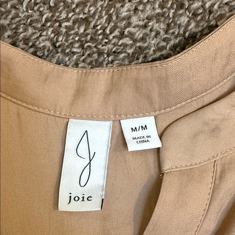Joie Tan Button-Front Blouse - Picture 2 of 2